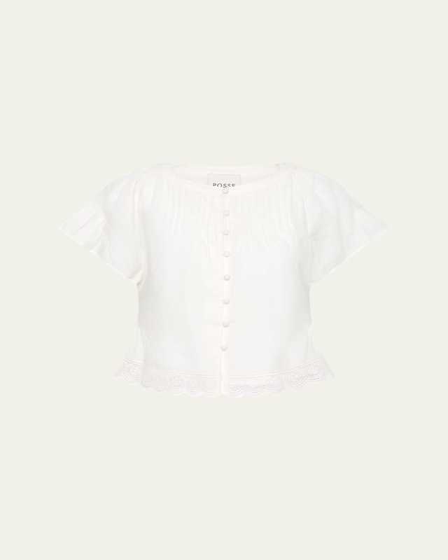 Grace High-Low Pintuck Blouse